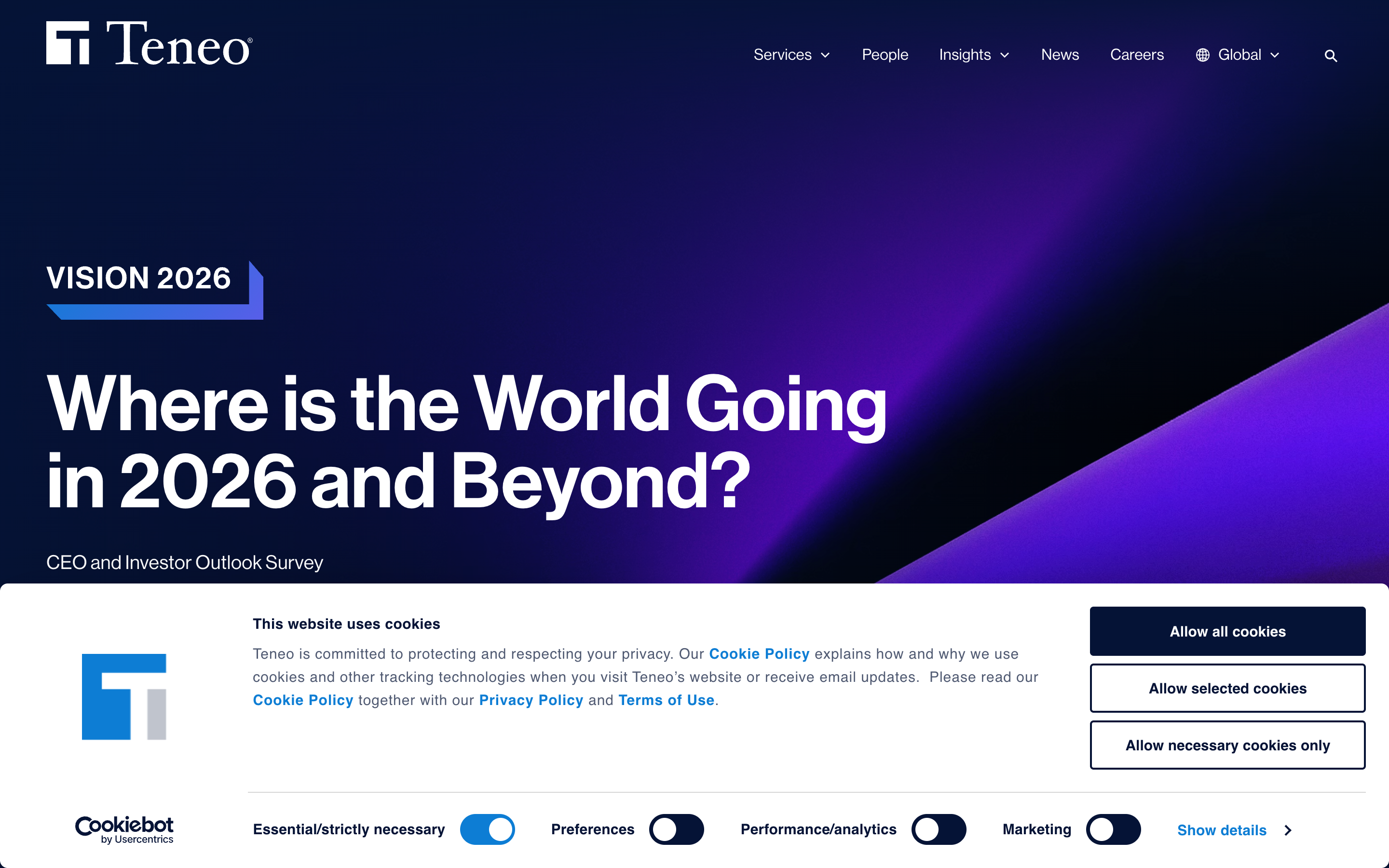 Teneo homepage